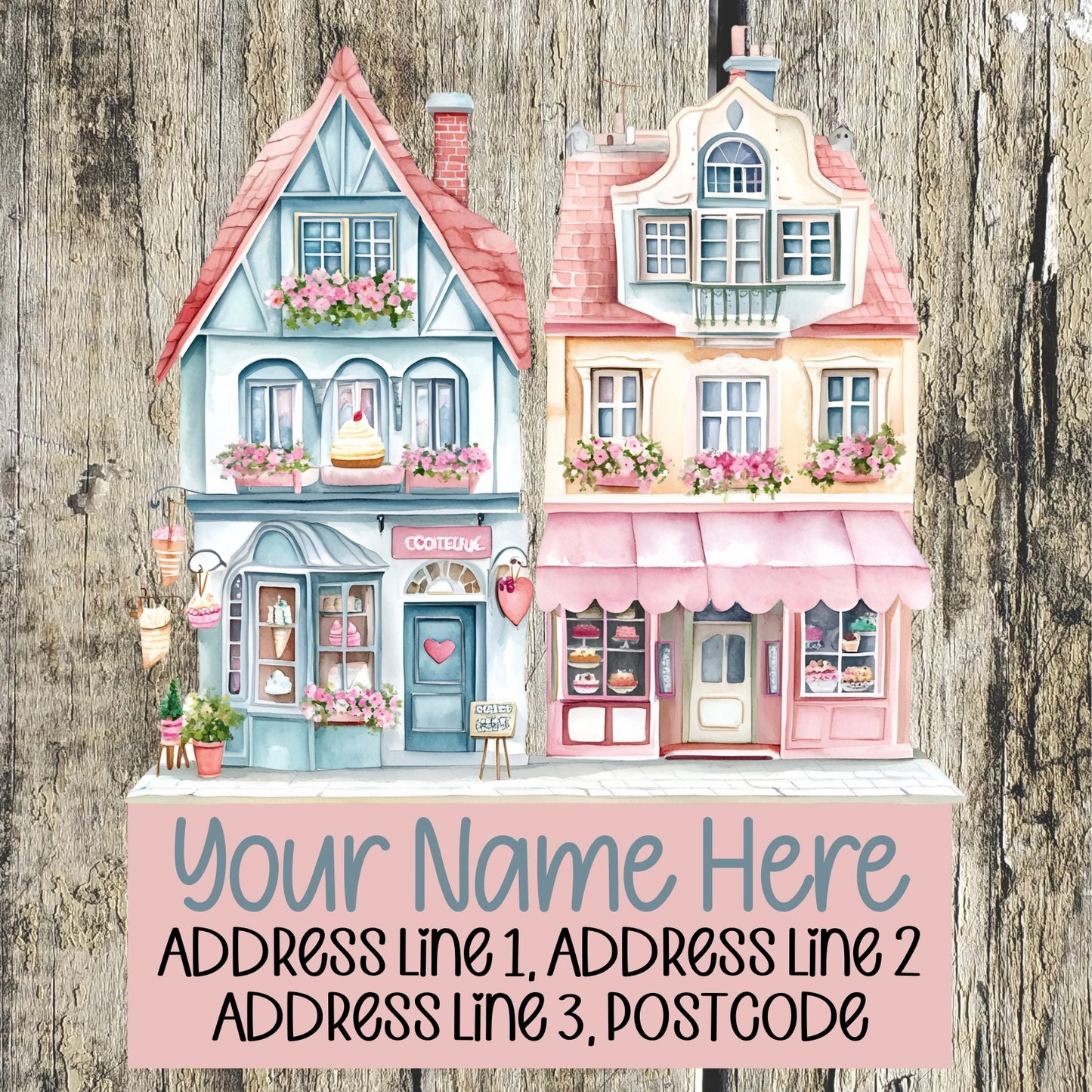 Ice Cream Shop Address Labels