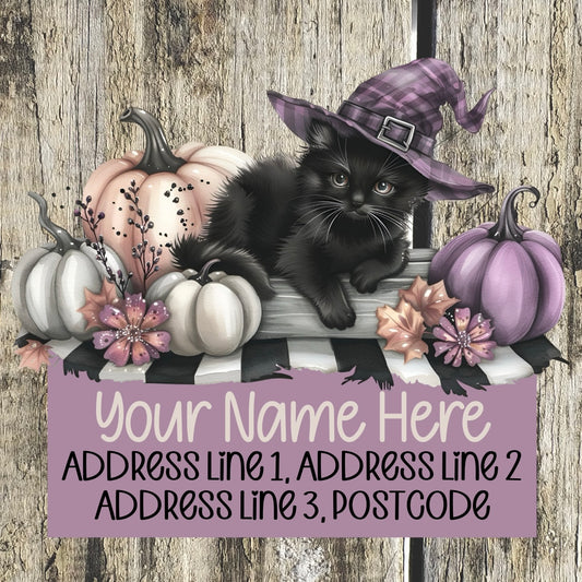 Cat Pumpkin Address Labels