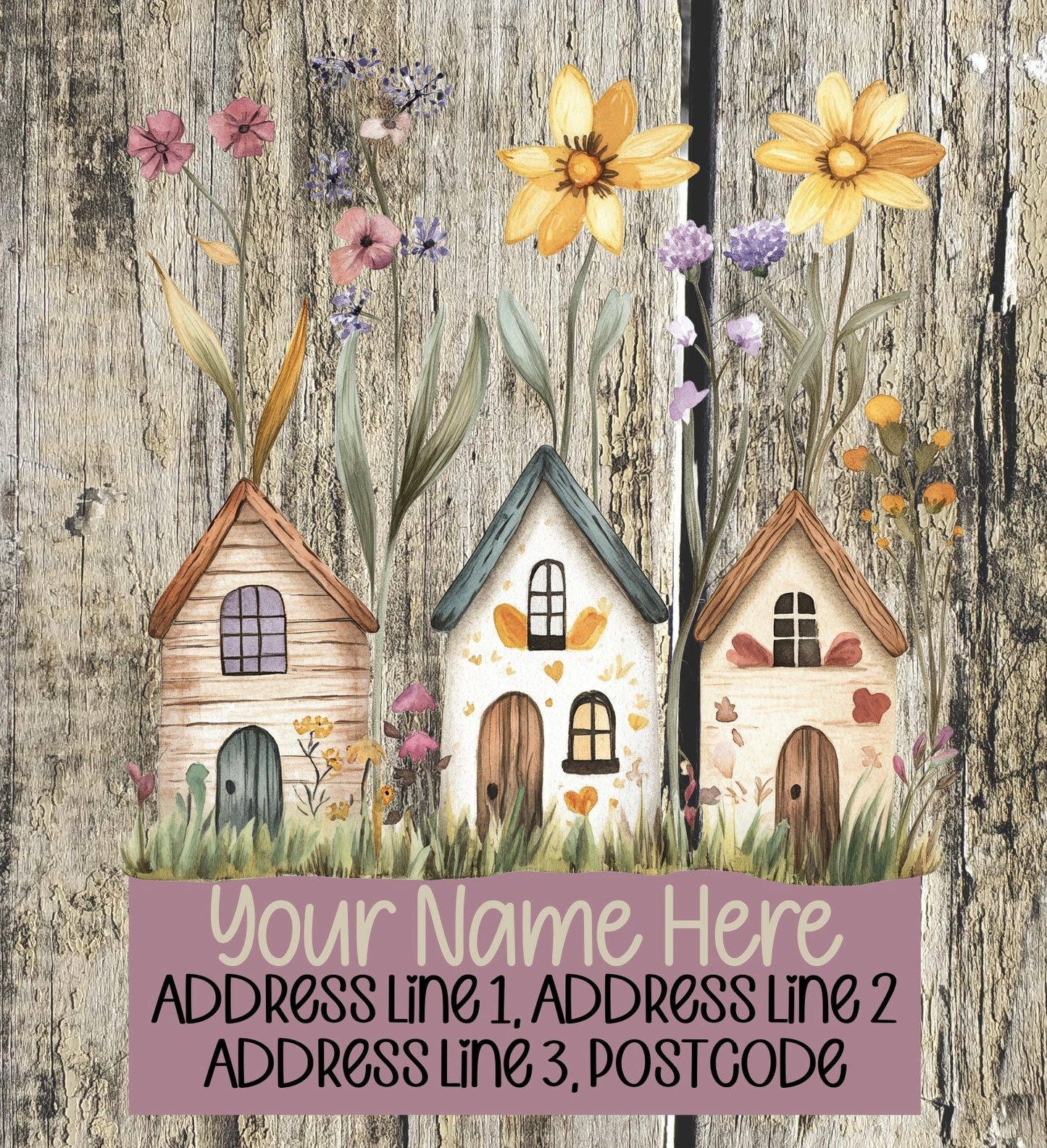 Spring Floral House Address Labels