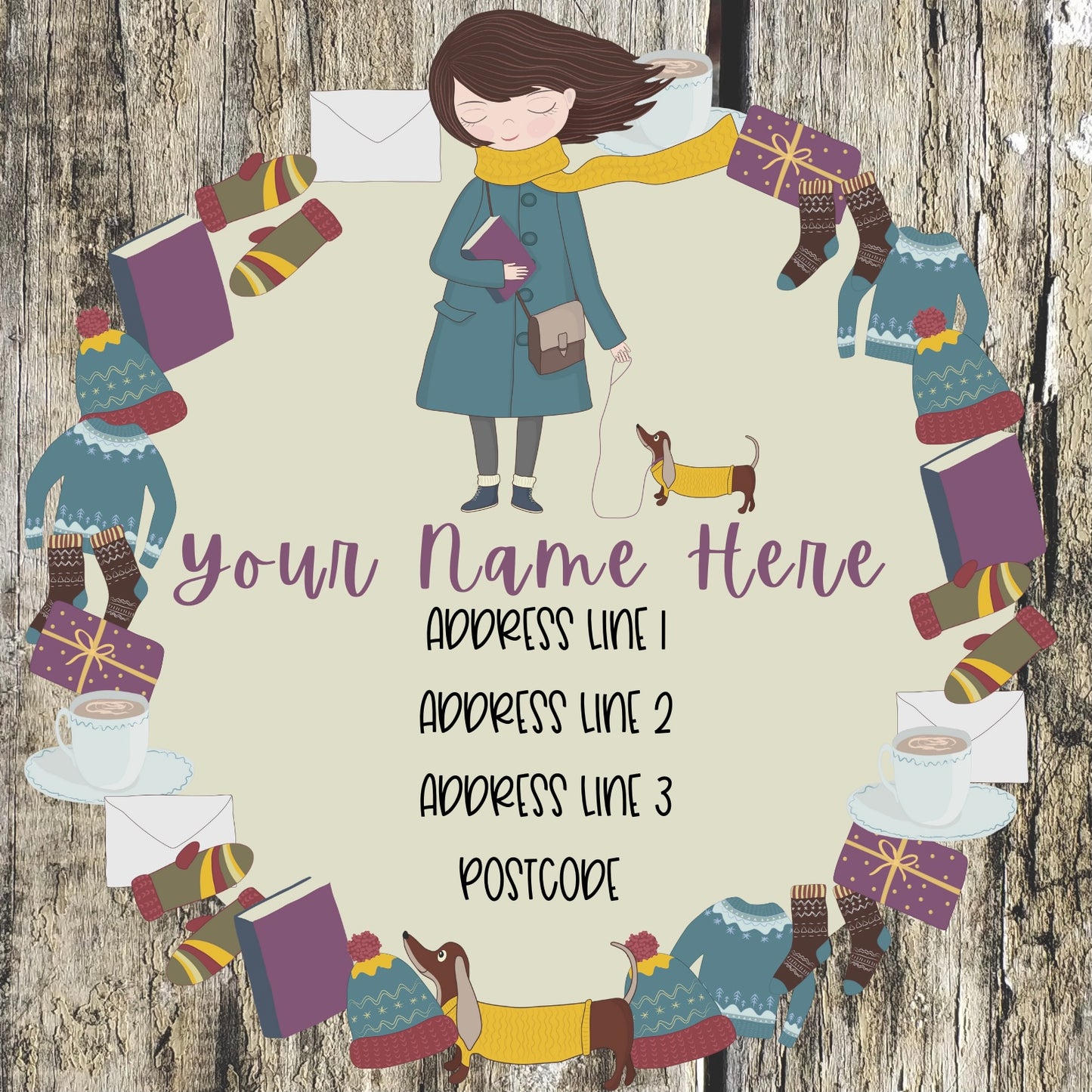 Winter walk Address Labels