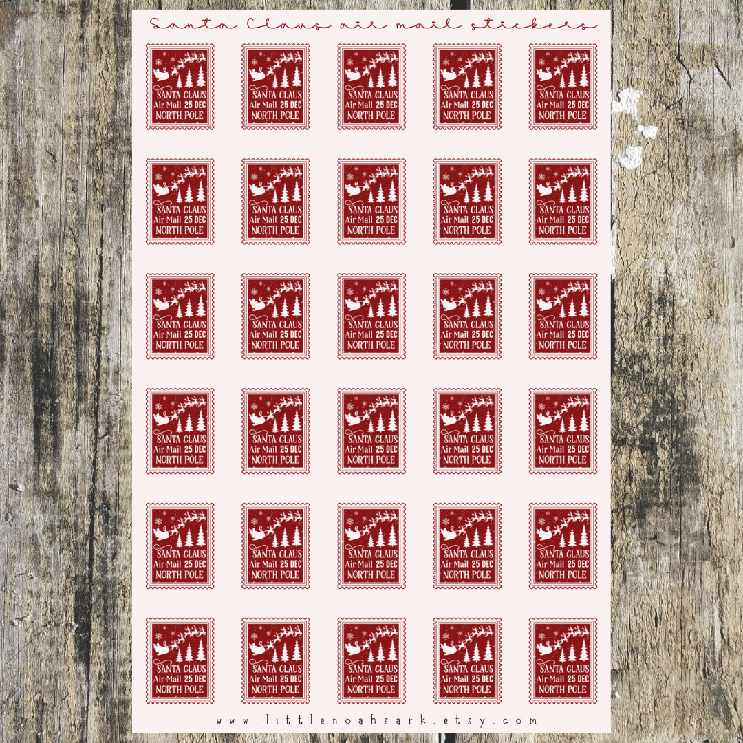 Santa Claus AirMail Stickers