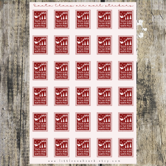 Santa Claus AirMail Stickers