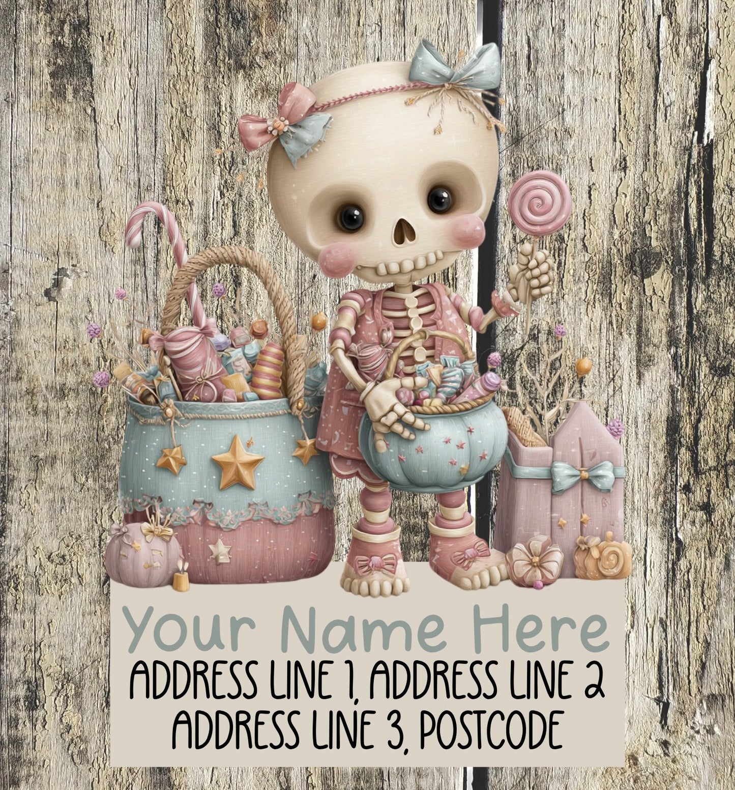 Pastel Halloween Address Labels