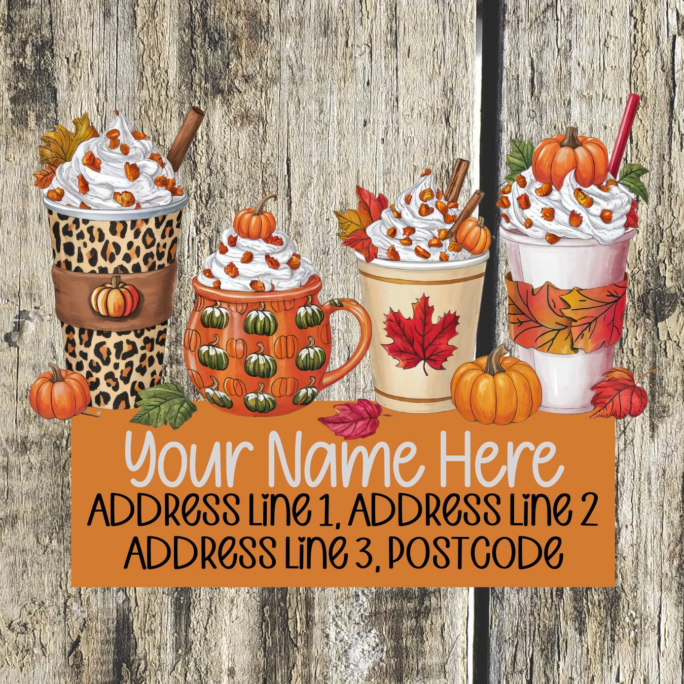Pumpkin spiced latte Address Labels