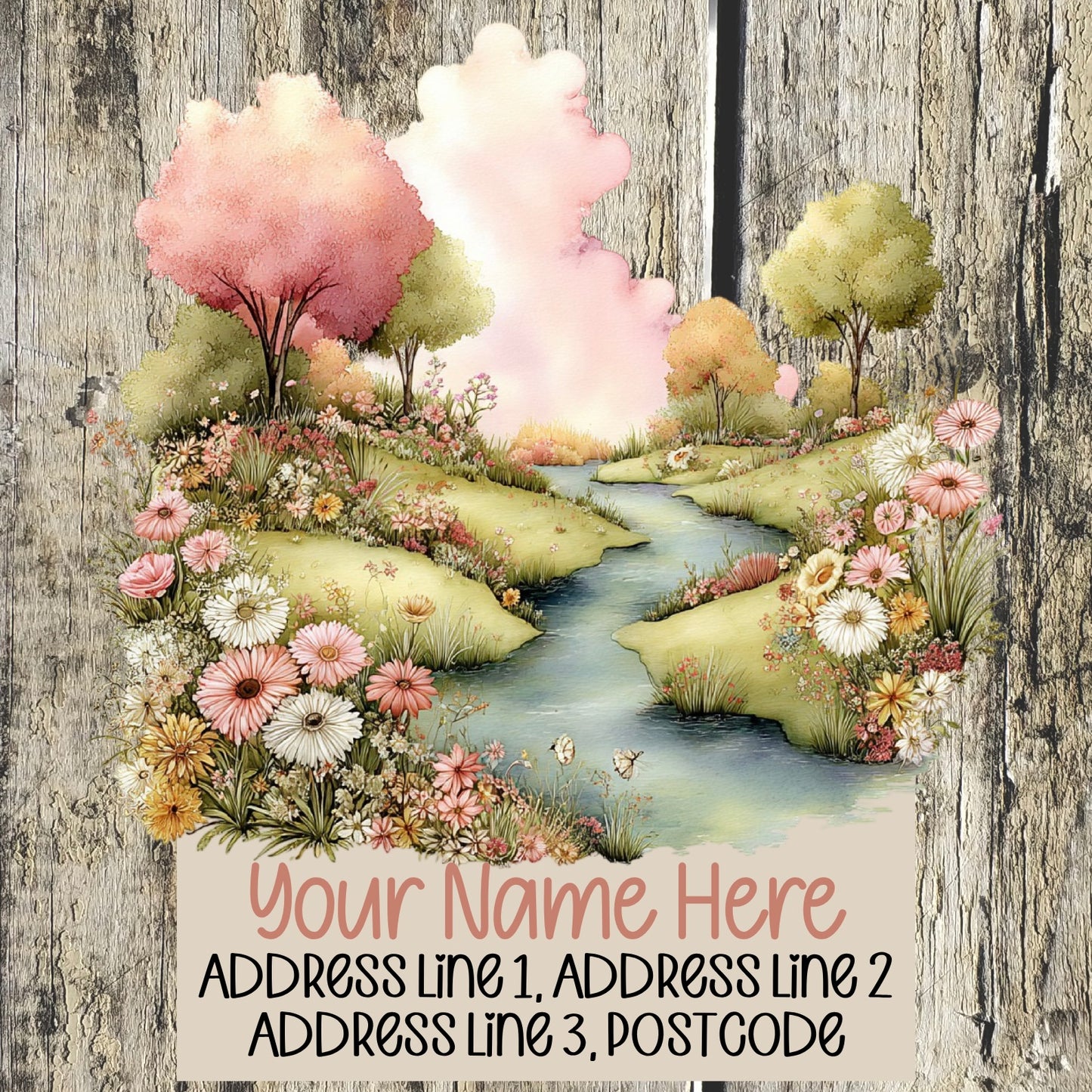 Summer Mountain Scene Address Labels