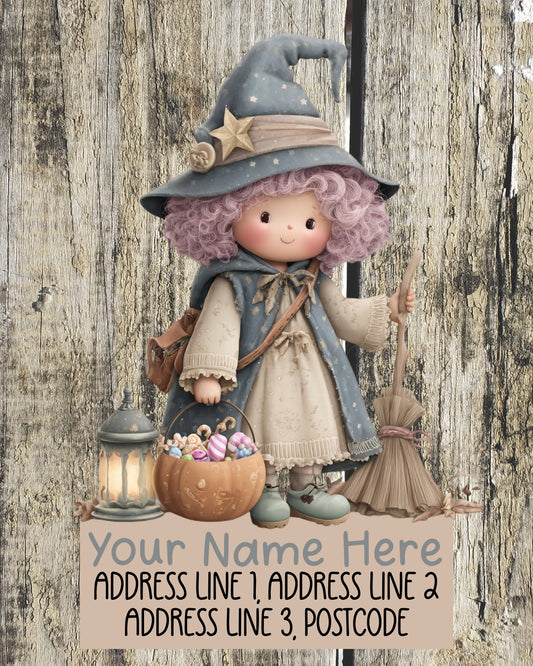 Pastel Halloween Address Labels