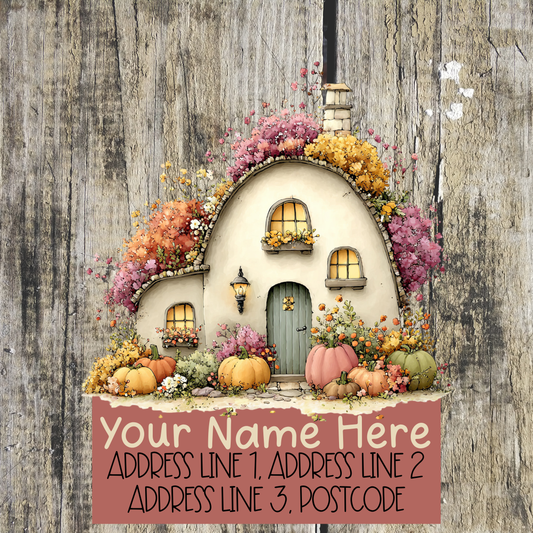 Sunflower Autumn House Address Labels