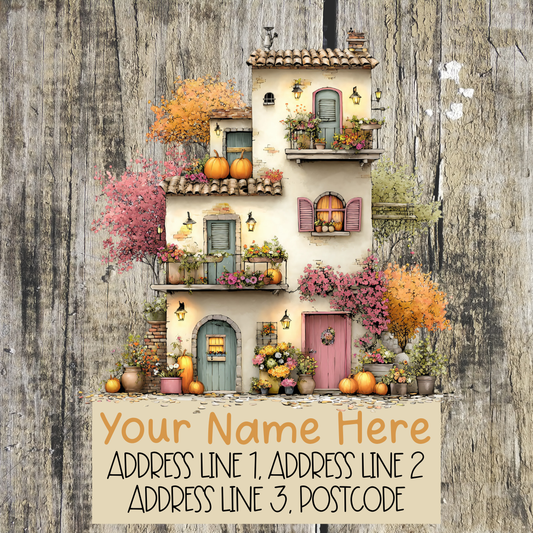 Pumpkin Sunflower Cottage Address Labels