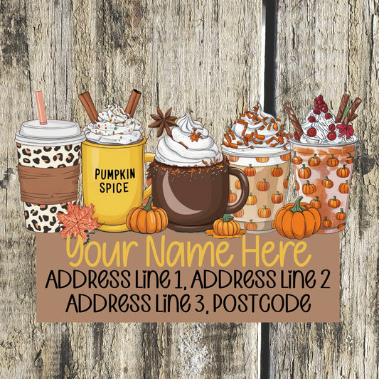 Pumpkin spiced latte Address Labels