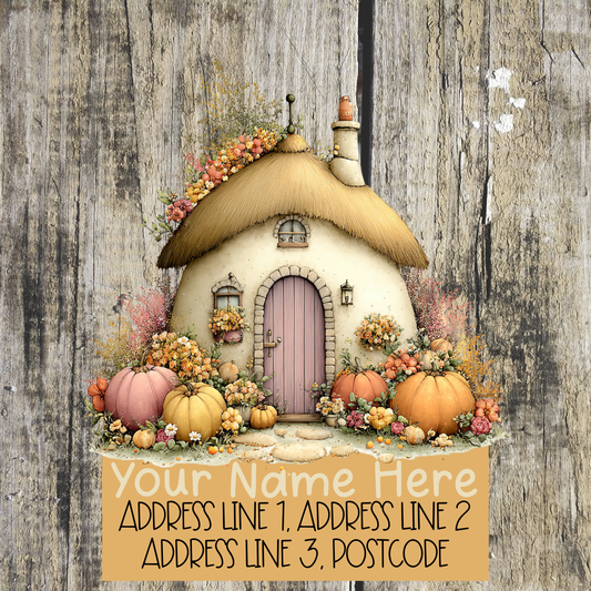 Sunflower Autumn House Address Labels