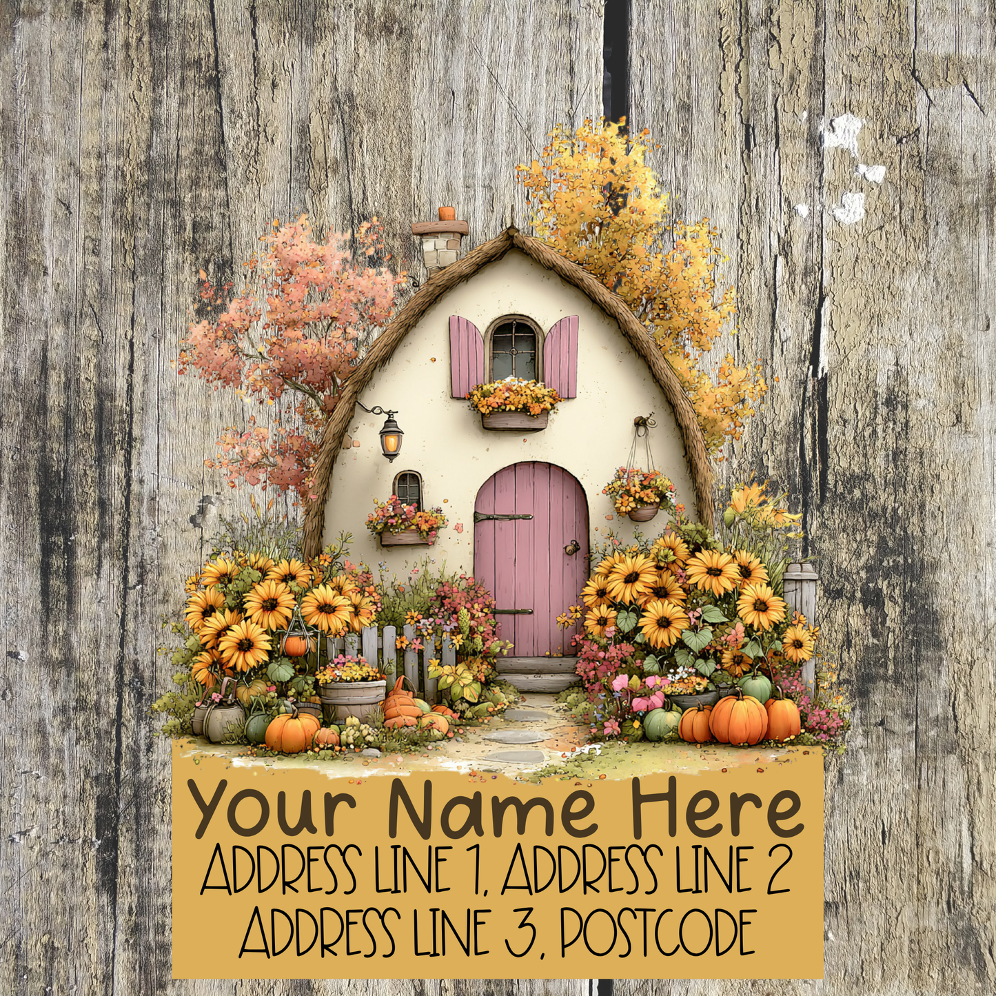 Pumpkin Sunflower Cottage Address Labels