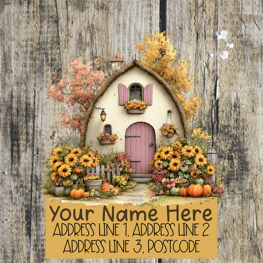 Pumpkin Sunflower Cottage Address Labels