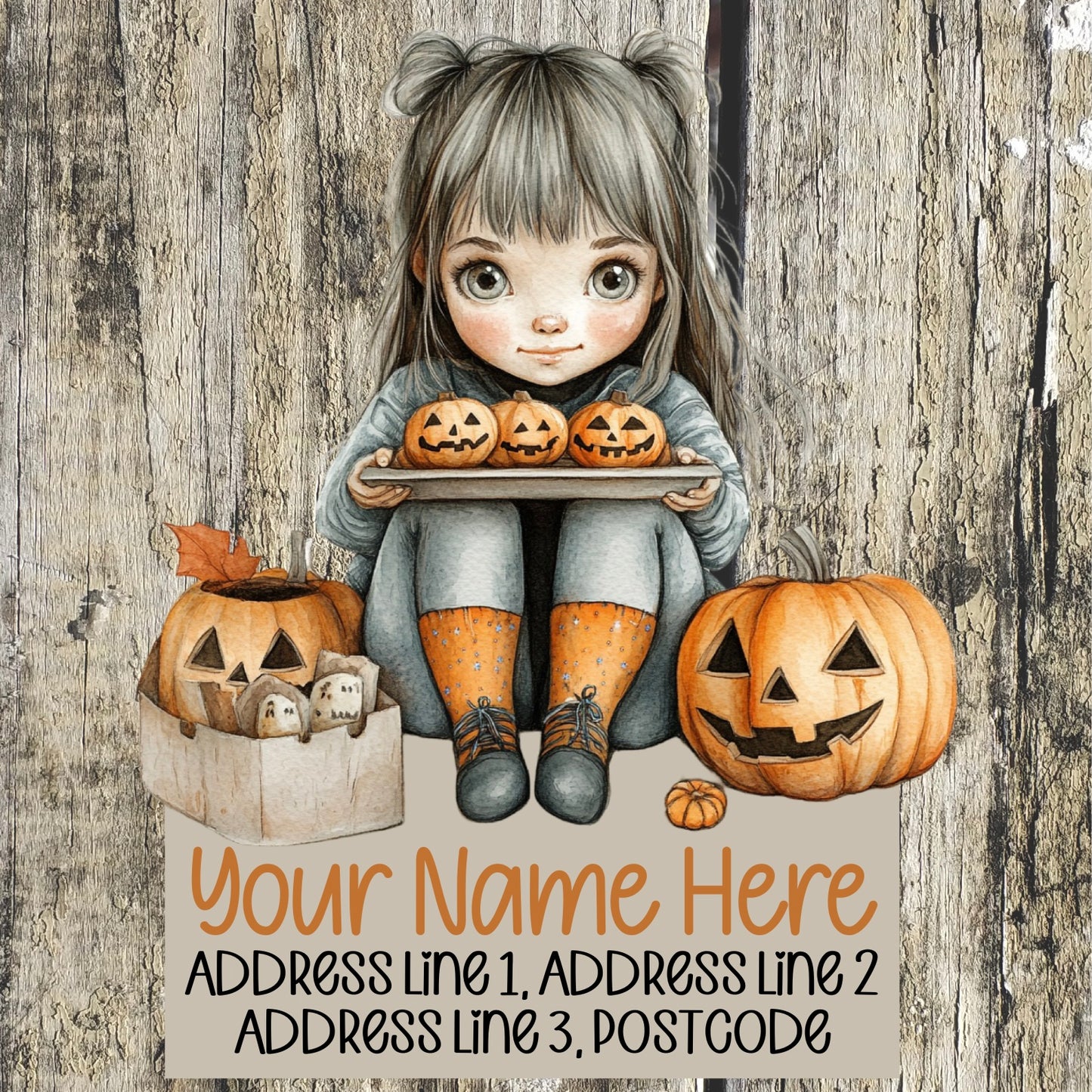 Cozy Halloween Movie Night Address Labels