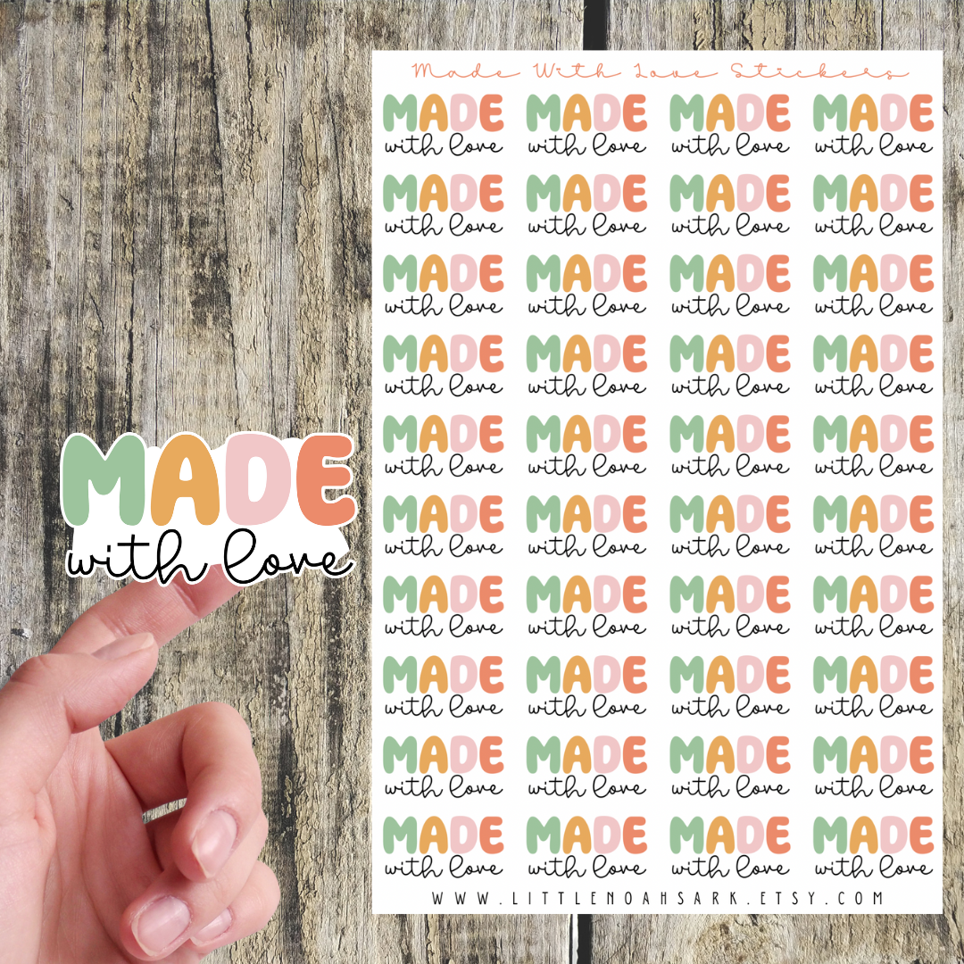 Made With Love Stickers