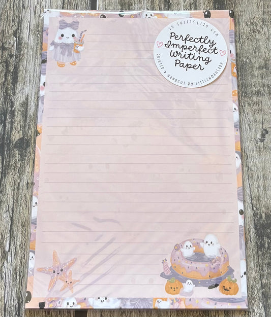 Pink summerween perfectly imperfect writing paper