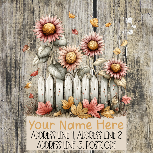Pumpkin Autumn Fence Address Labels