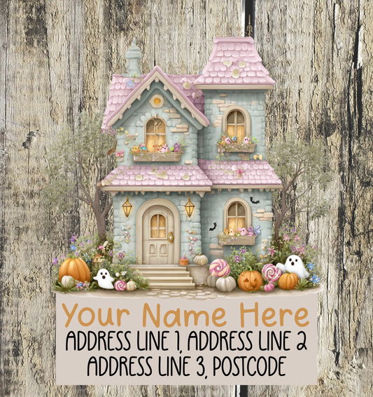 Pastel Halloween Address Labels