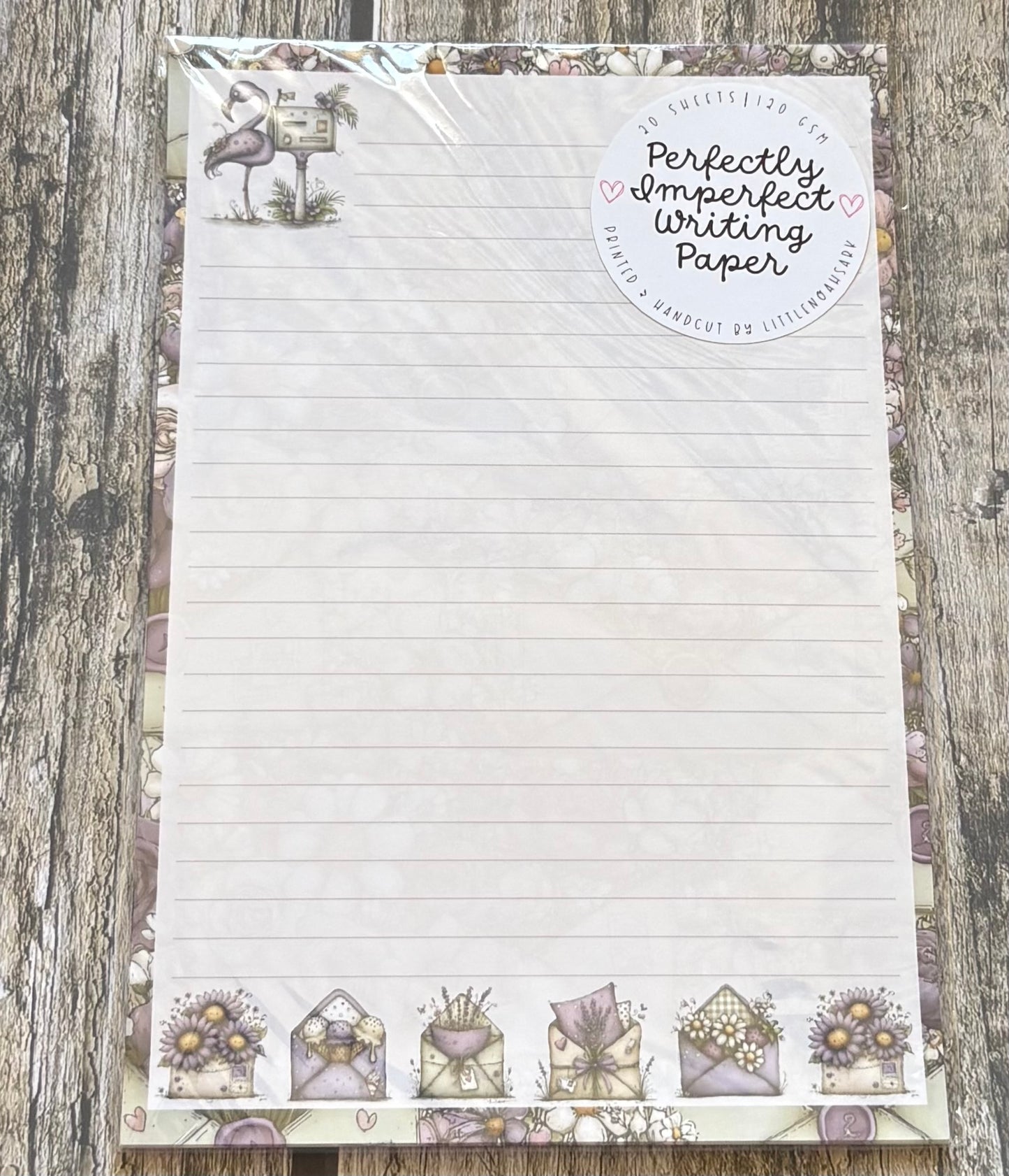 Purple summer mail perfectly imperfect writing paper
