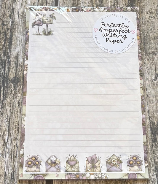 Purple summer mail perfectly imperfect writing paper