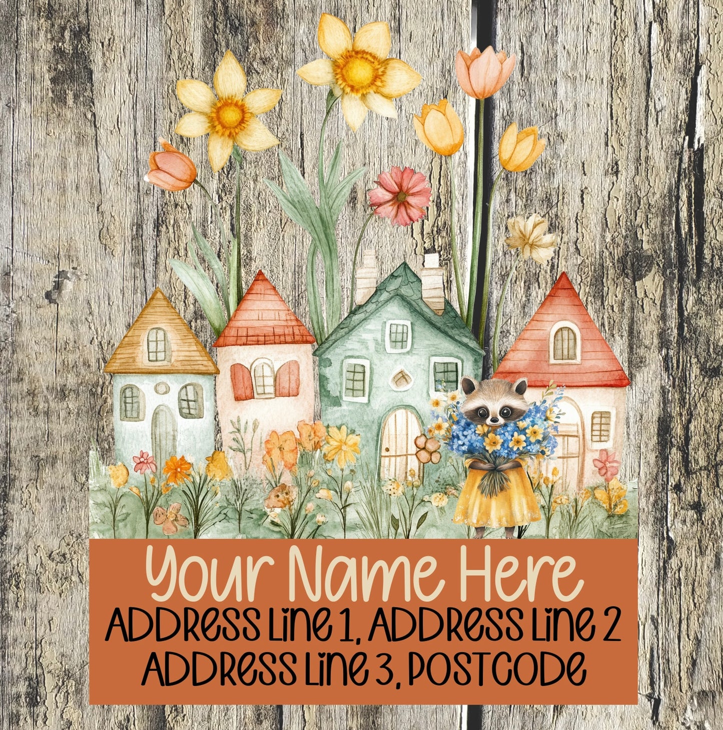 Spring Floral House Address Labels