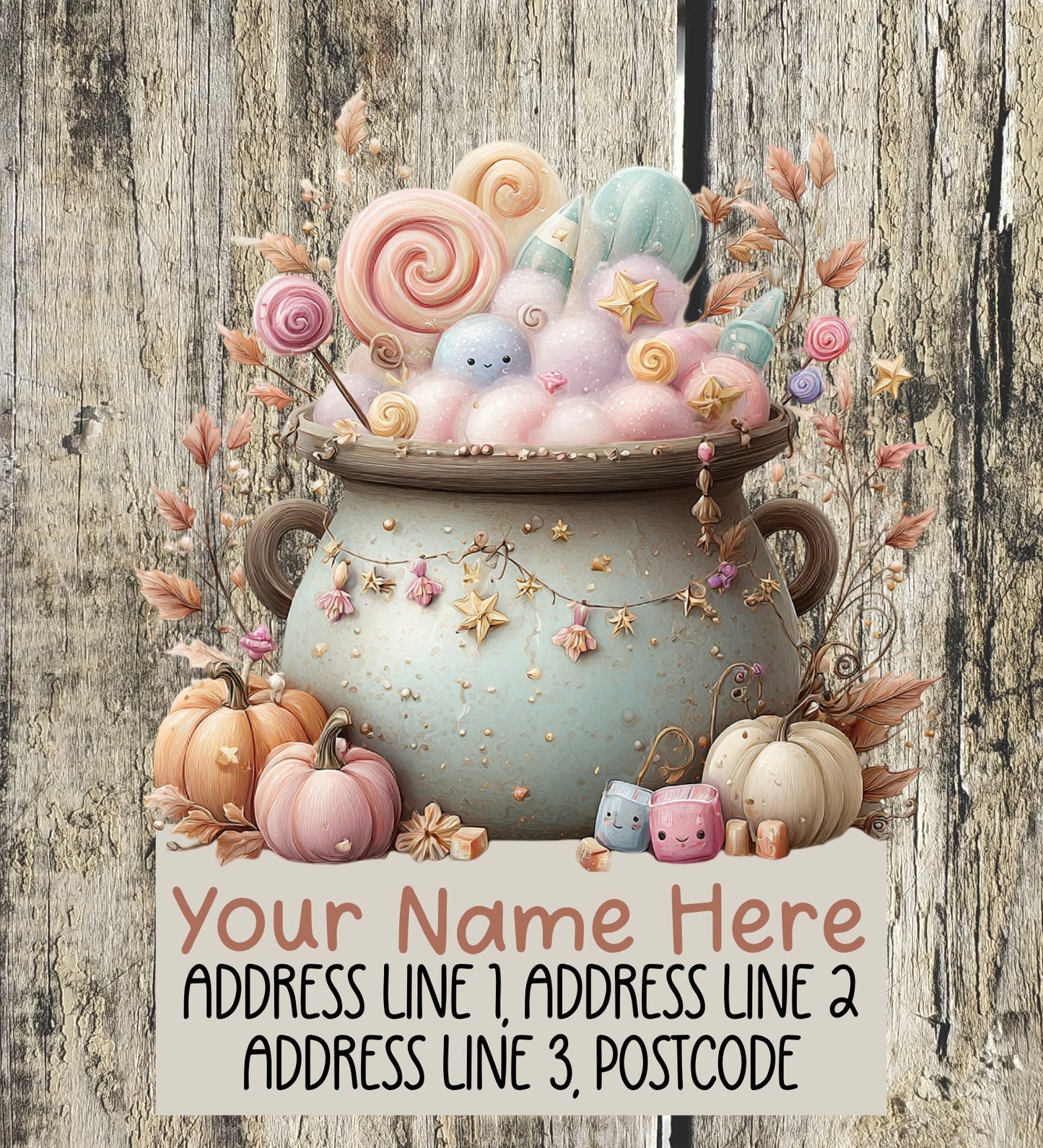 Pastel Halloween Address Labels