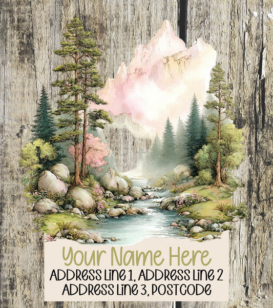 Summer Mountain Scene Address Labels