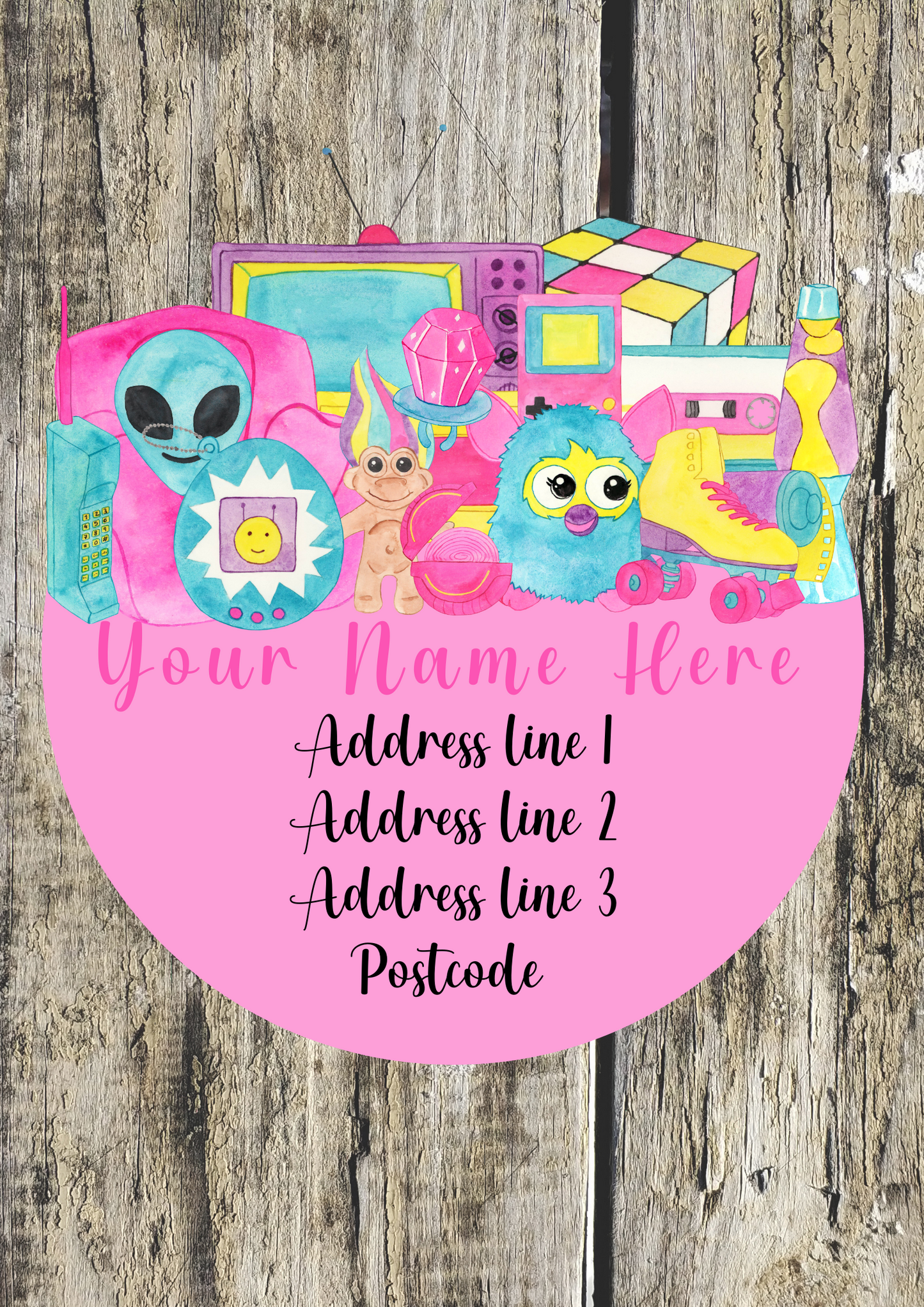 Funky Retro Address Labels