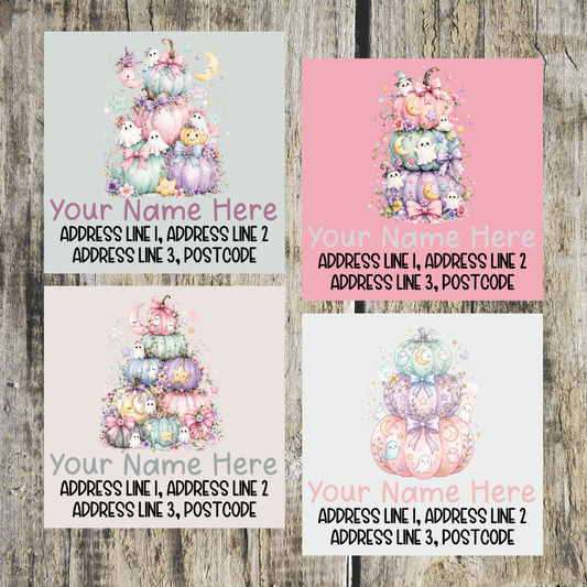 Pastel Pumpkin Mixed Address Labels