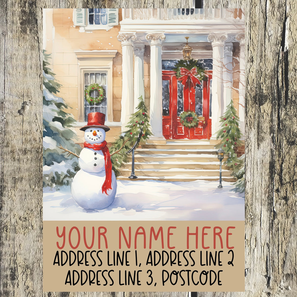 Snowman doorway Address Labels
