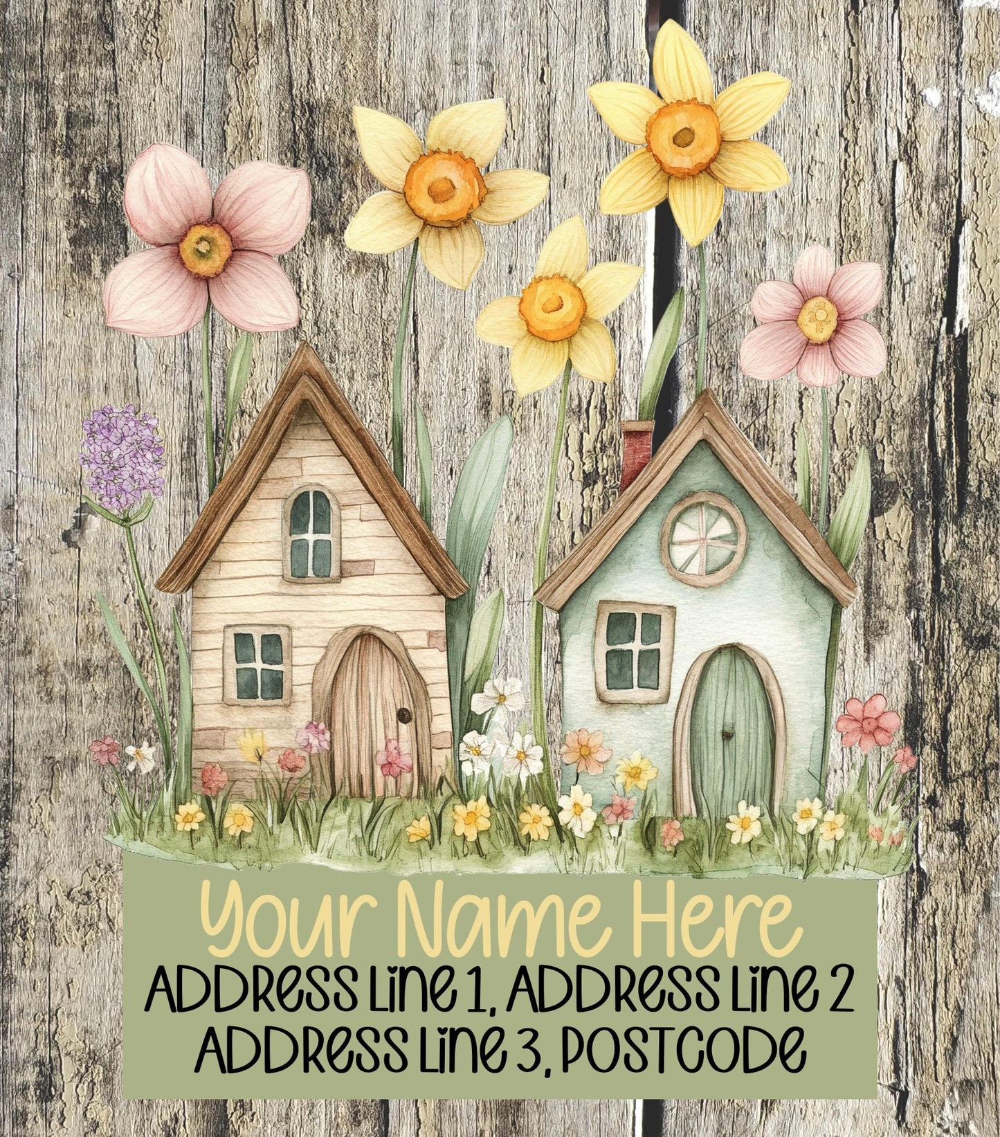 Spring Floral House Address Labels