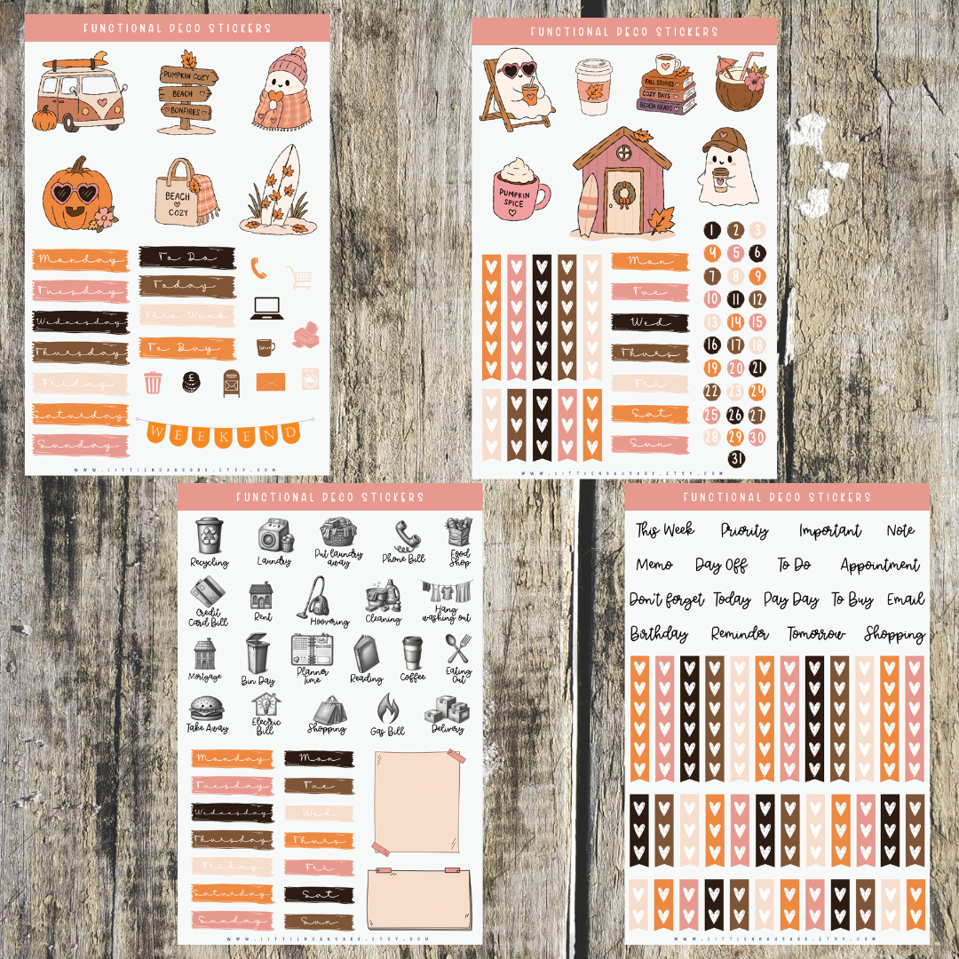 Functional Deco Planner Stickers