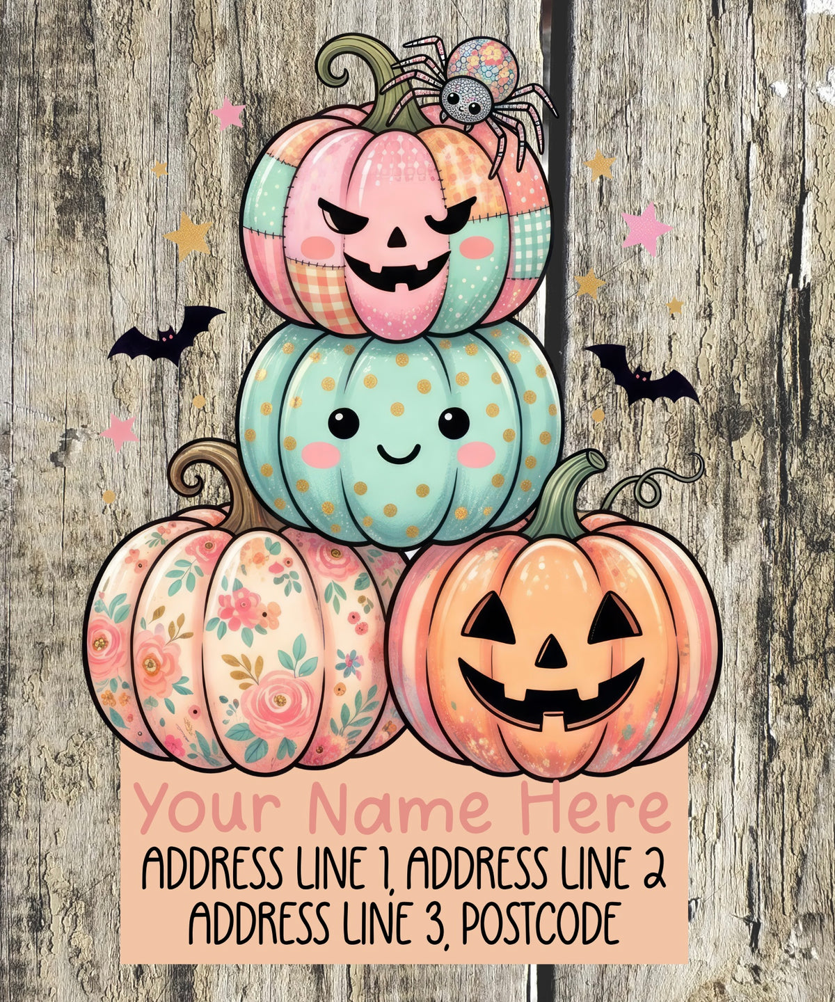 Pastel haunted house Address Labels