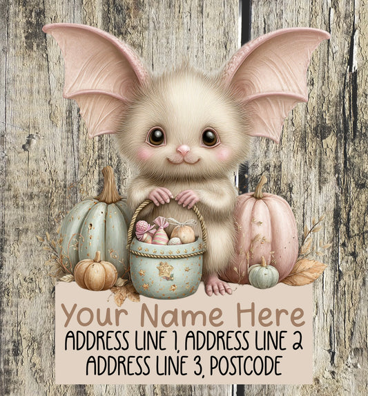 Pastel Halloween Address Labels