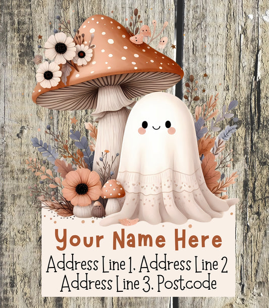 Boho Ghostly Pumpkin Address Labels