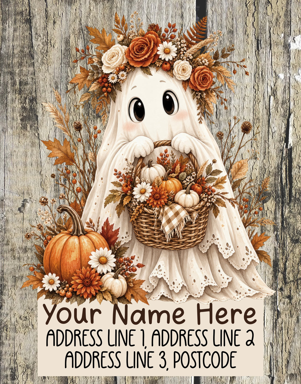 Boho ghost Address Labels