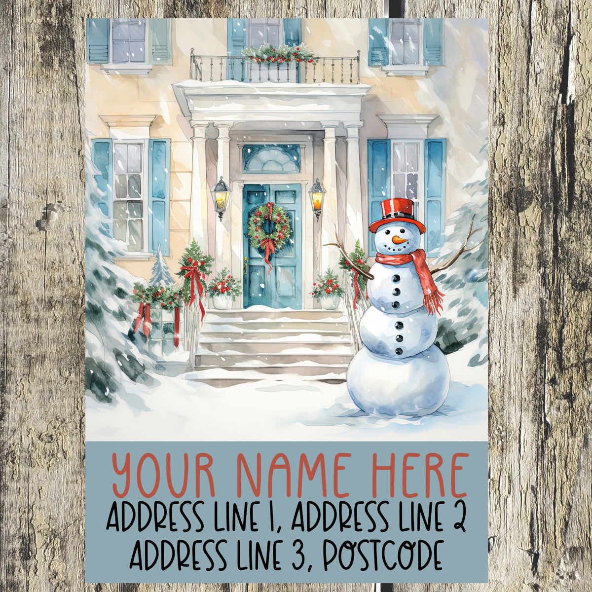 Snowman doorway Address Labels