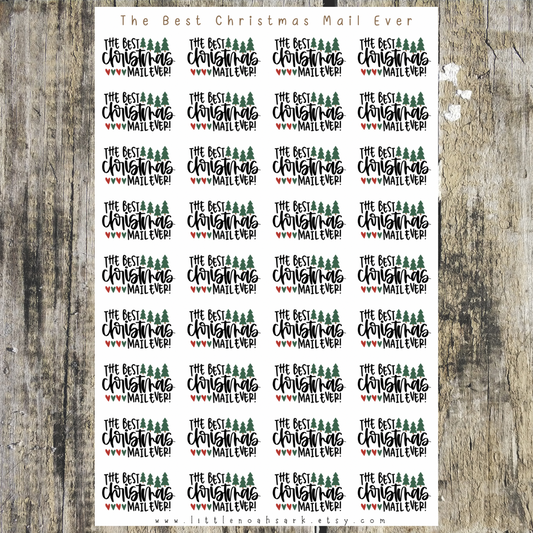 The Best Christmas Mail Ever Stickers
