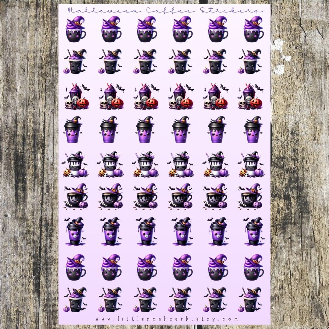 Halloween Coffee Stickers