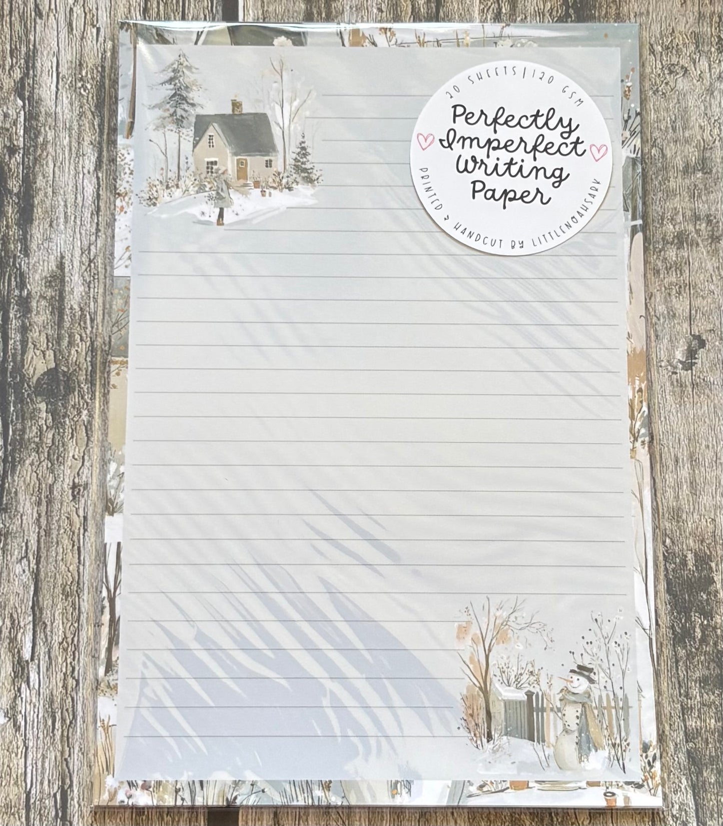 Winters day perfectly imperfect writing paper