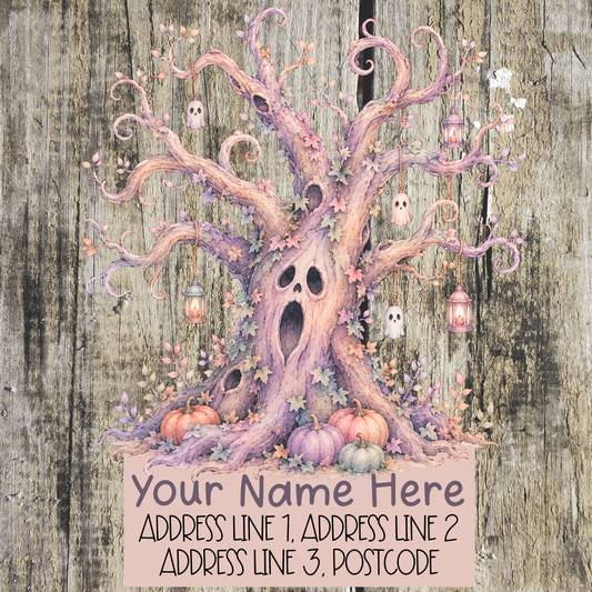 Pastel Halloween Address Labels