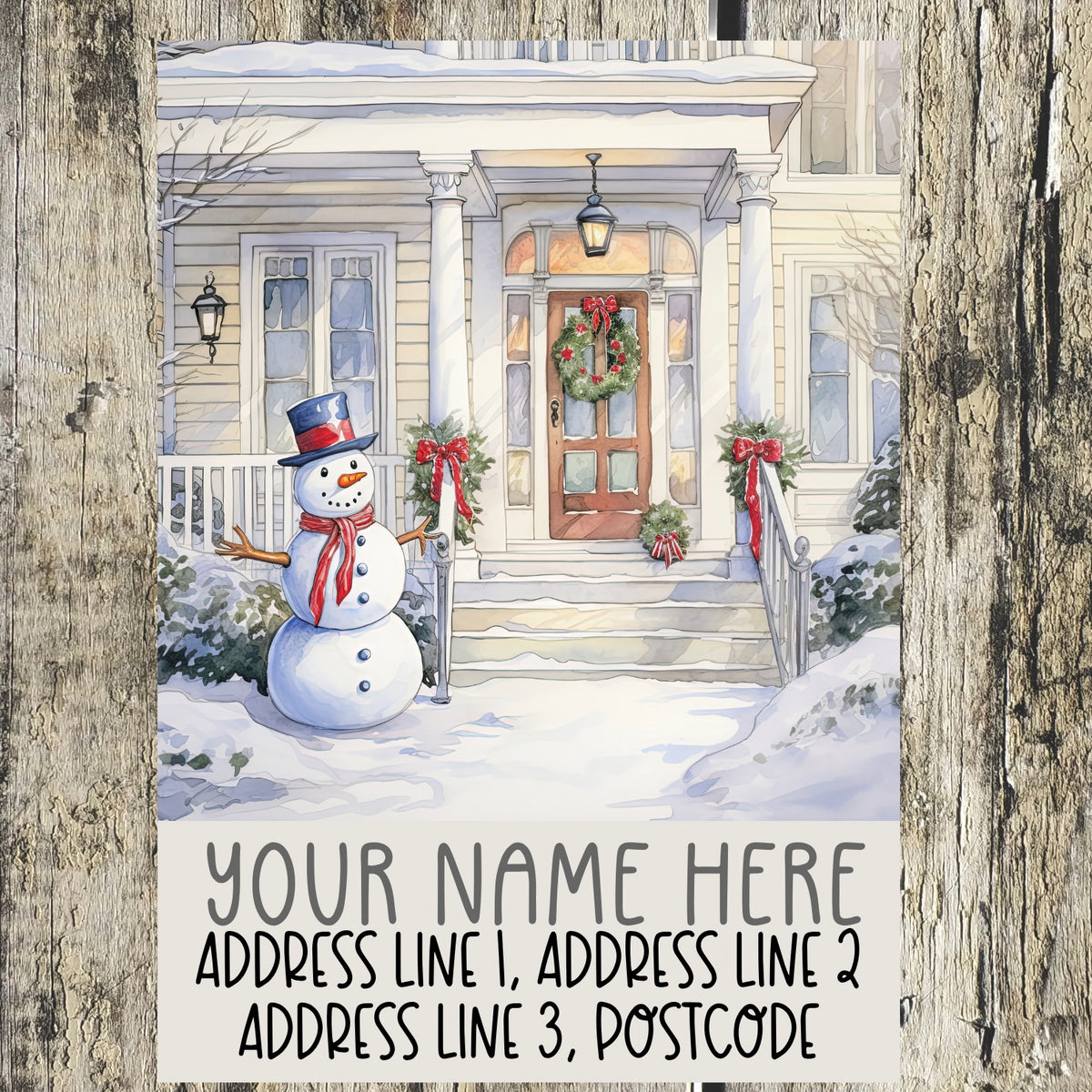 Snowman doorway Address Labels