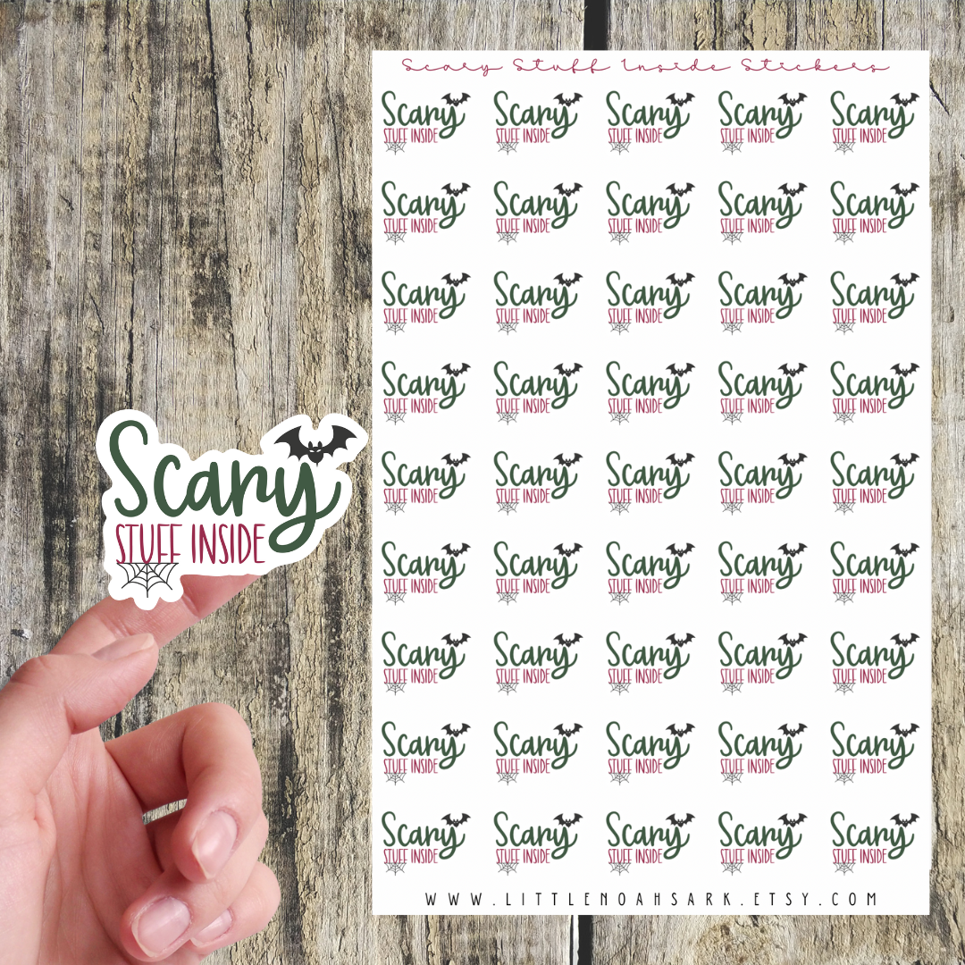 Scary Stuff Inside Stickers