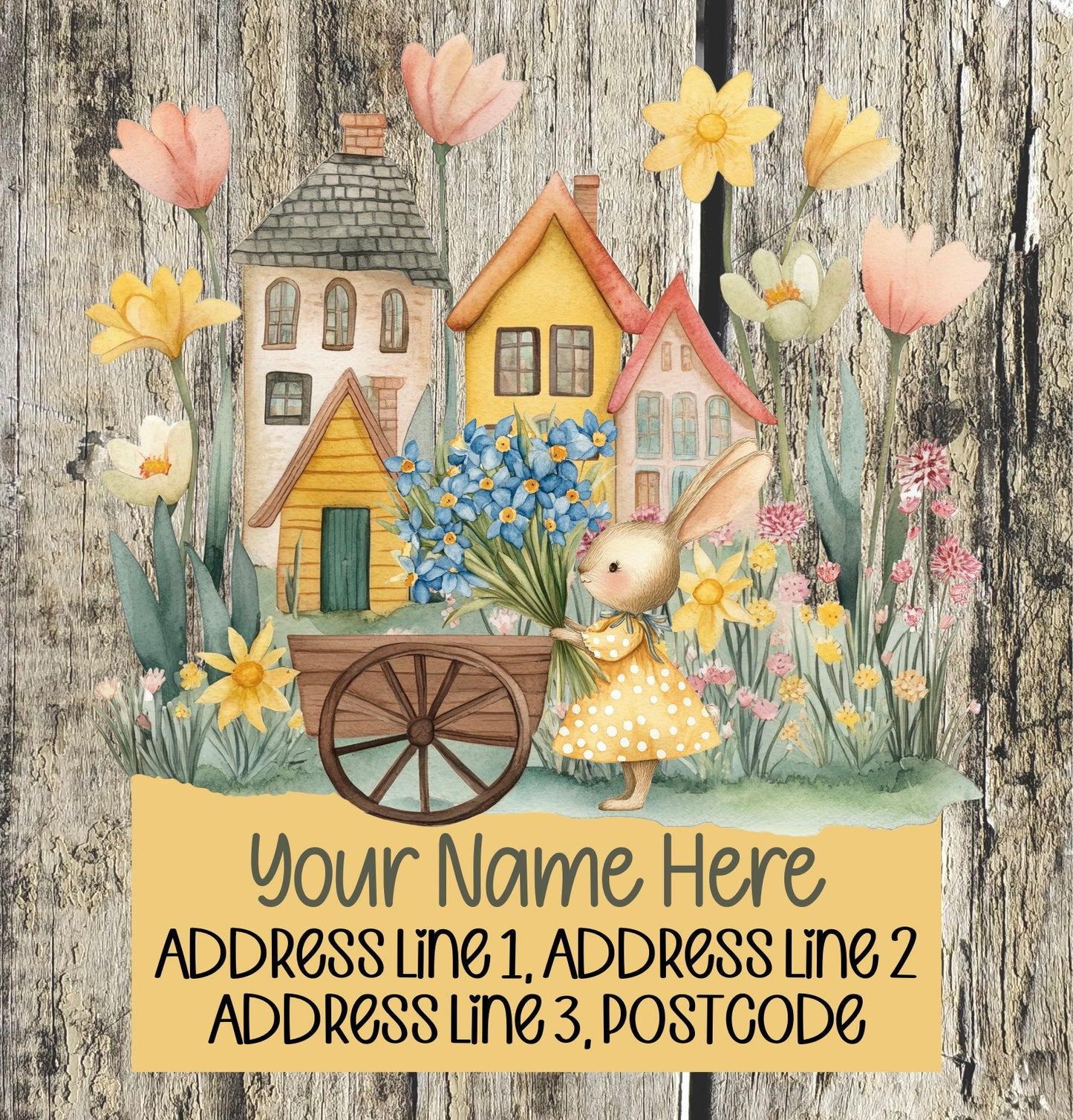 Spring Floral House Address Labels