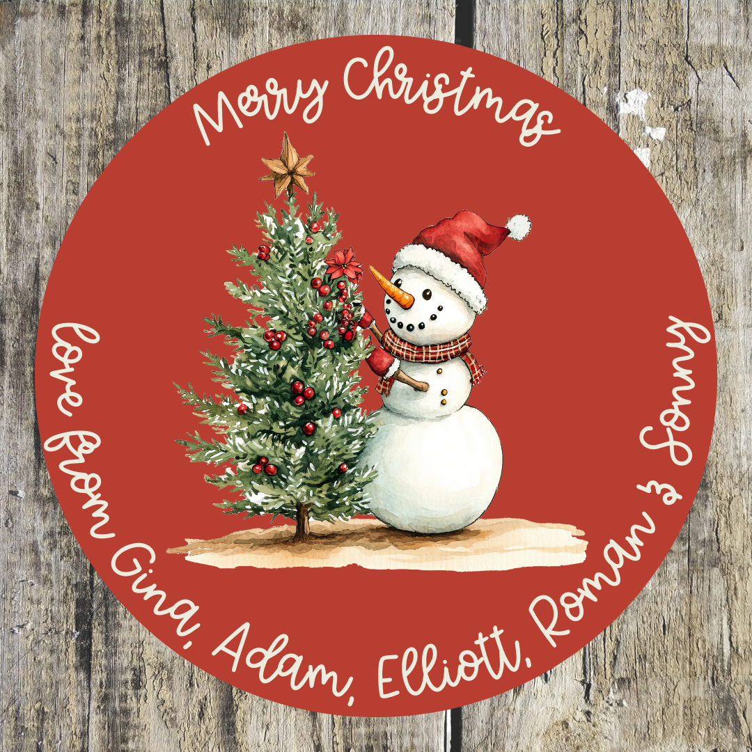Personalised Christmas Name Stickers