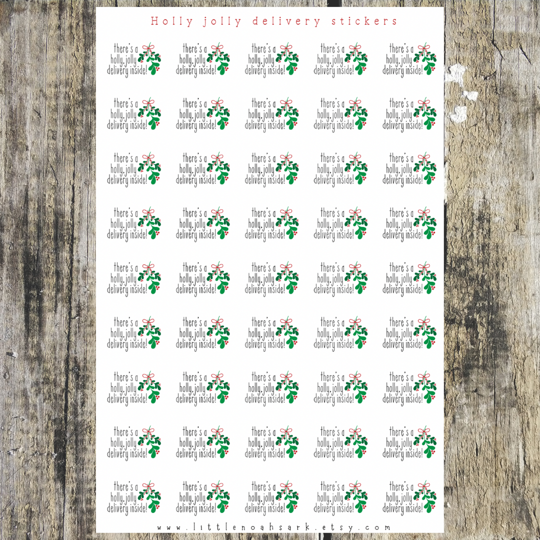 Holly Jolly Delivery Stickers