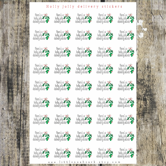 Holly Jolly Delivery Stickers