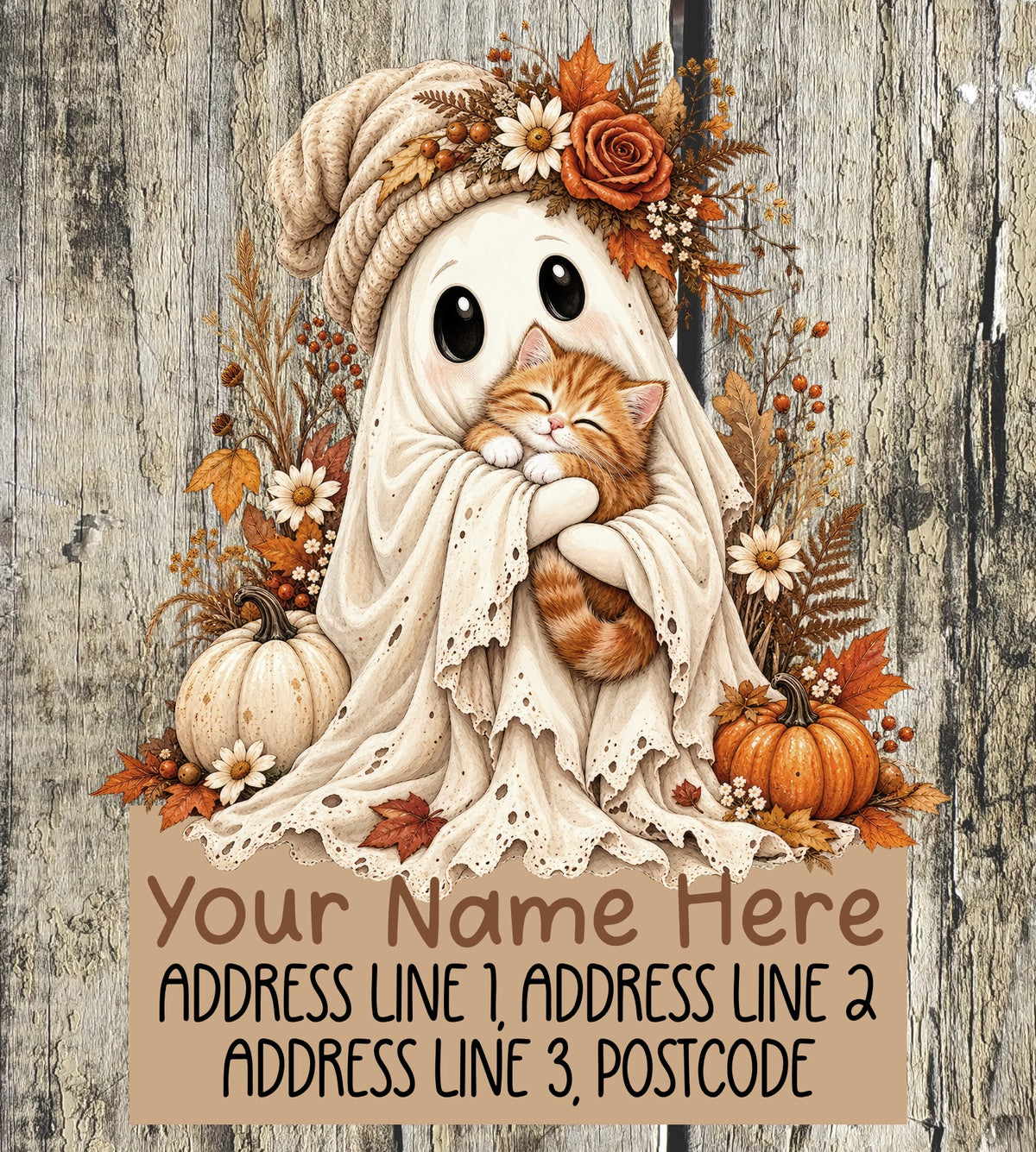 Boho ghost Address Labels