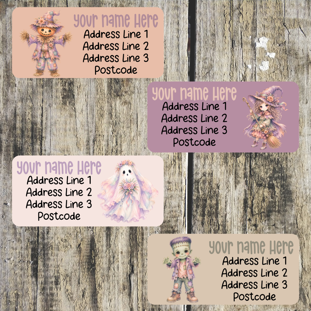 Pastel Halloween Longer Address Labels