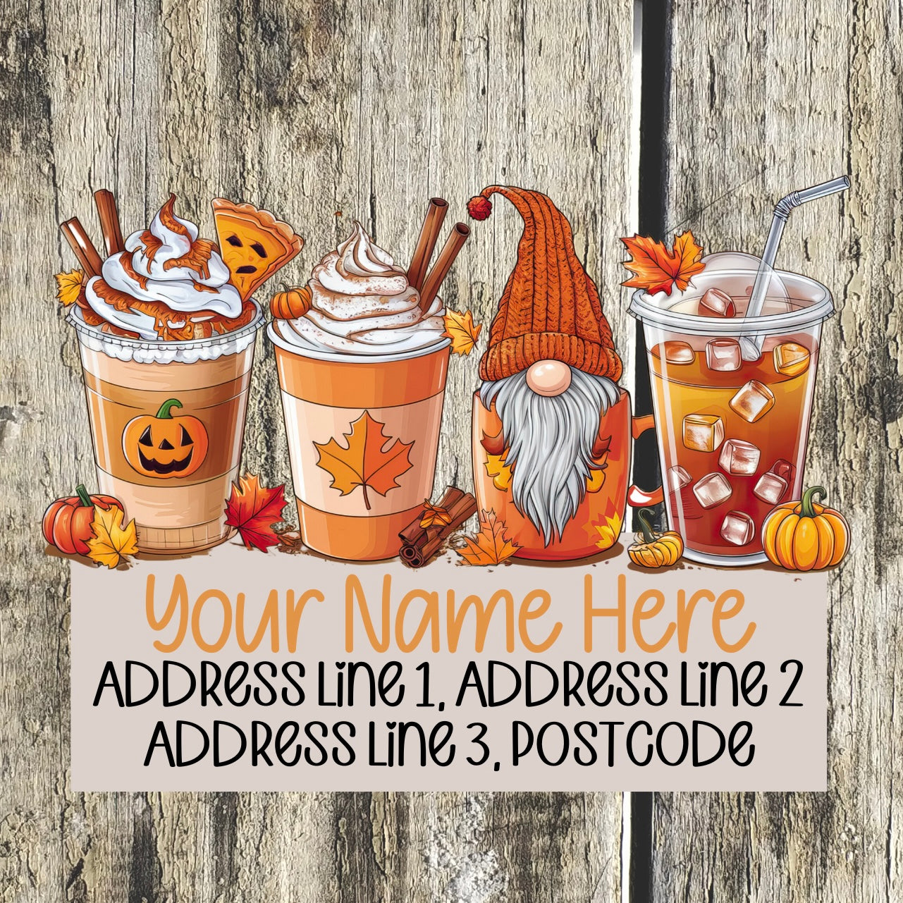 Pumpkin spiced latte Address Labels