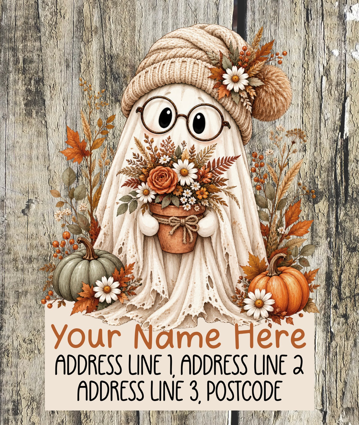 Boho ghost Address Labels